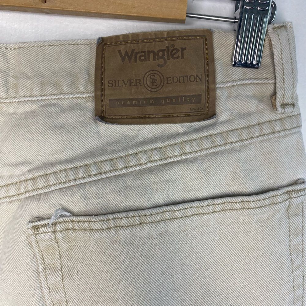Wrangler Silver Edition Cream Jeans Size 32 Straight leg regular fit - Picture 6 of 9